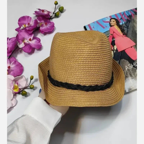 کلاه حصیری وارداتی فریسایز لبه 4 سانت