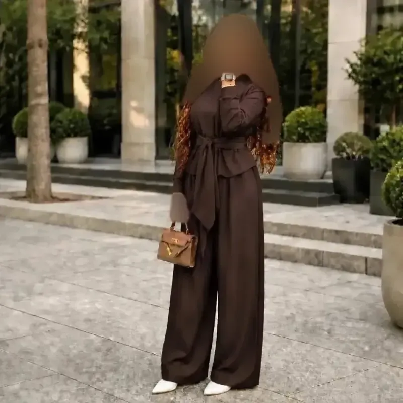 ست دو تیکه برکه مازراتی اعلا زنانه در رنگ بندی مشکی، نسکافه ای، قهوه ای، موشی و سورمه ای در سایز 1 و 2