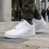 کفش نایک ایر فورس مردانه سفید چرم صنعتی دور دوخت و کف دوخت
