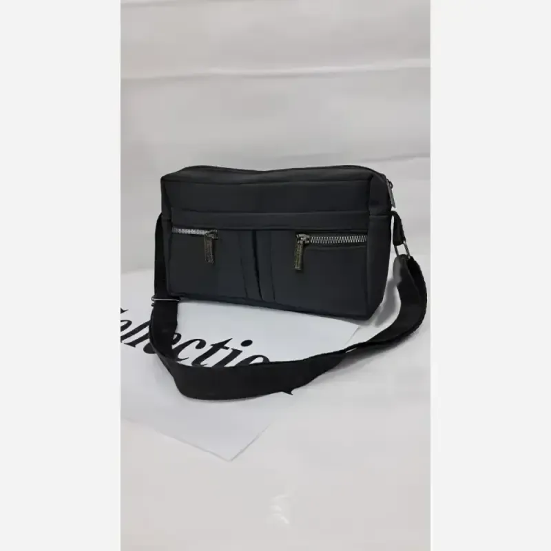 کیف دوشی زنانه مدل Pegah جنس نانسی مشکی سایز 13*20