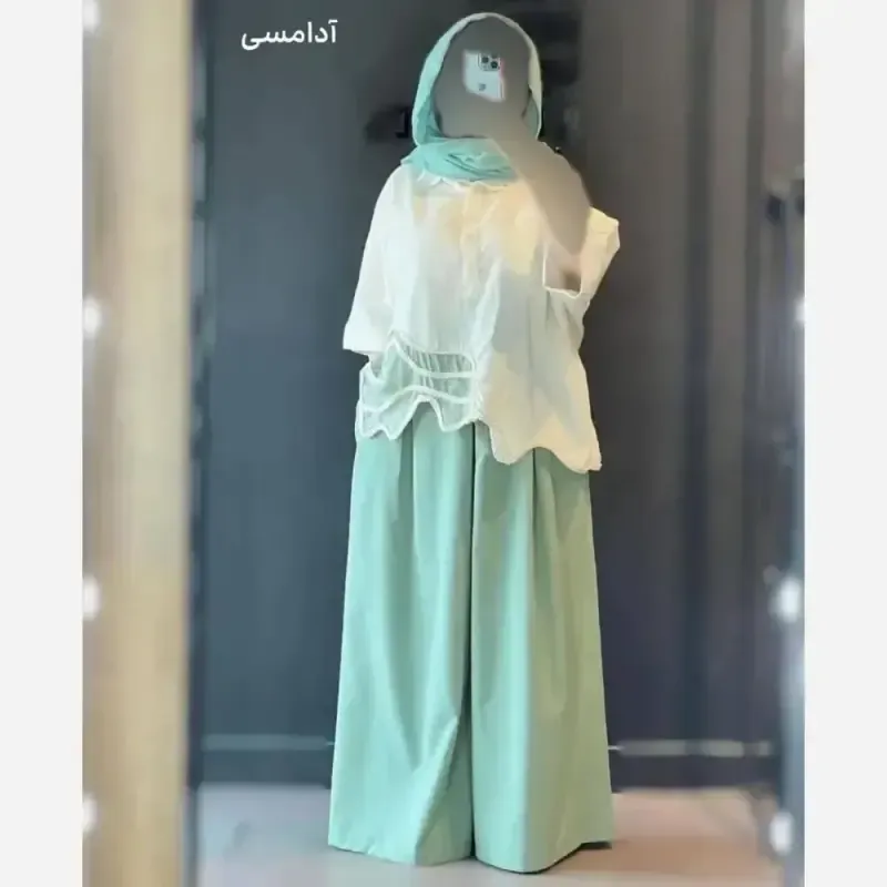 ست تکه دوزی داکرون نخ اعلا فری سایز زنانه