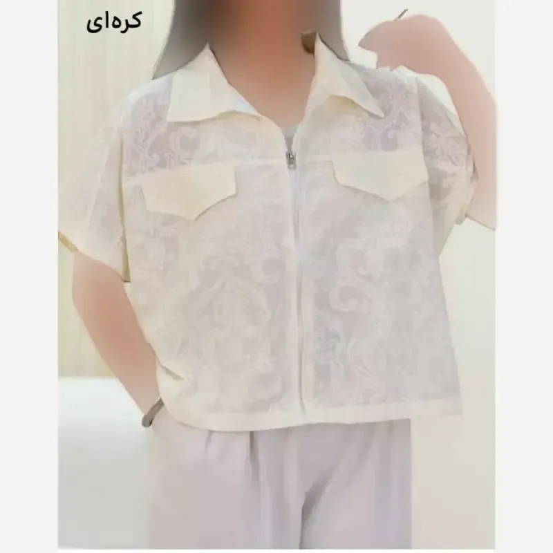 وست طرحدار شیشه ای زارا صورتی گلبهی کره ای فری سایز 38 تا 48 زیپ کاربردی