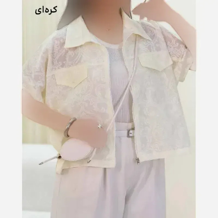 وست طرحدار شیشه ای زارا صورتی گلبهی کره ای فری سایز 38 تا 48 زیپ کاربردی