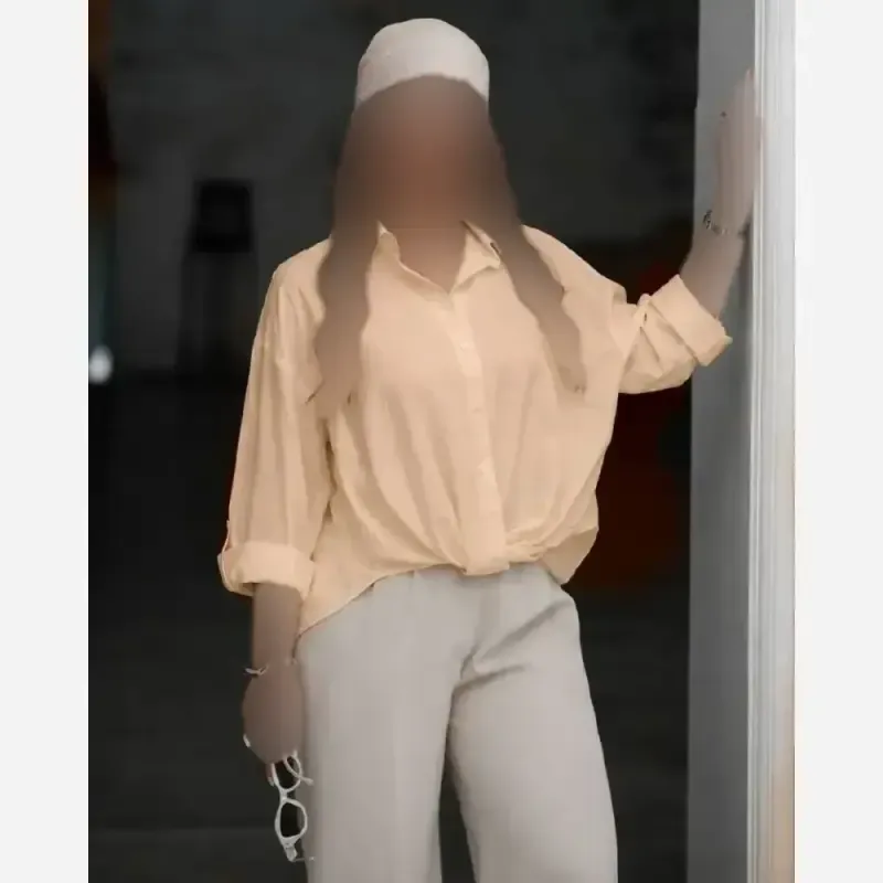 شومیز گره ای نیلا نخ پنبه فری سایز 38 تا 46 مشکی طوسی سبز سفید نسکافه ای شیری