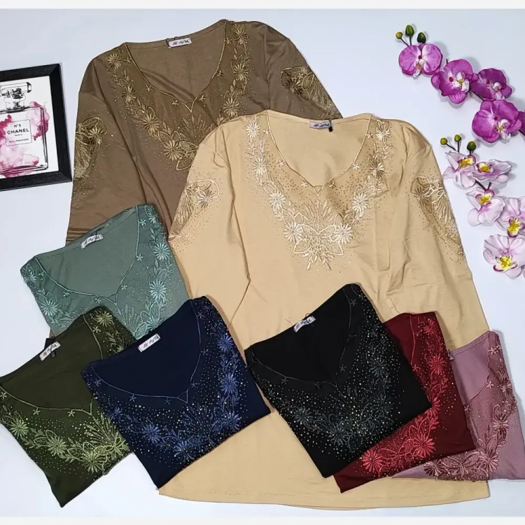 شومیز گیپوردار مجلسی مدل مهگل پارچه ویسکوز تیپ لاکرا فری سایز