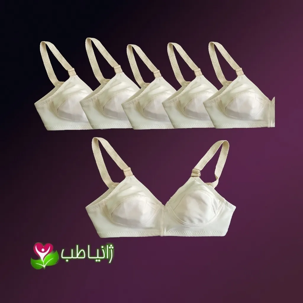 سوتین زنانه نخی پنبه ای ژانیاطب بسته 6 عددی