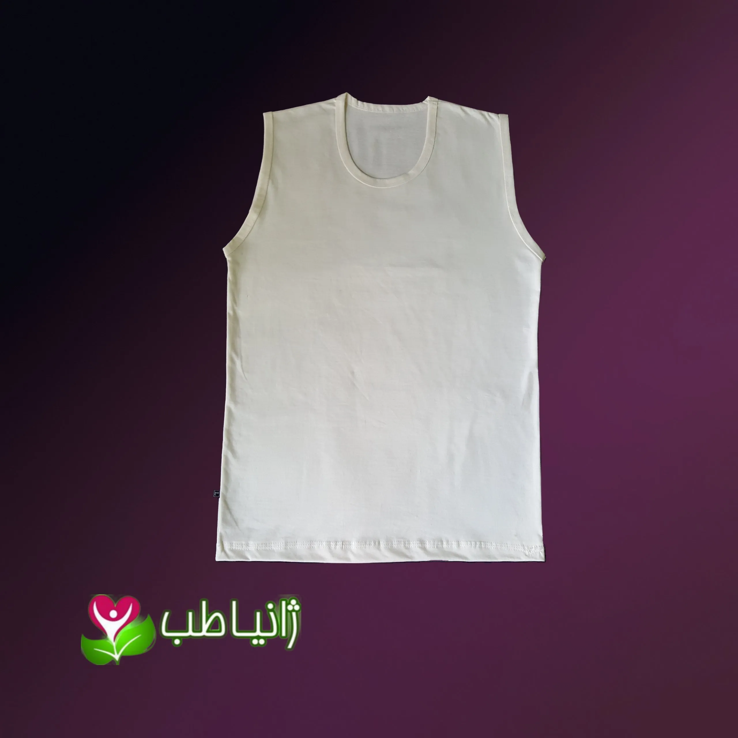 زیرپوش رکابی مردانه ژانیاطب صددرصد نخی الیاف طبیعی رنگ کرم روشن مناسب مردانه و زنانه