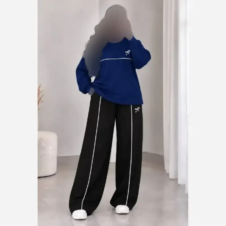 ست بلوز و شلوار بگ زنانه گلکسی نخ پنبه اعلاء فری سایز تا 48